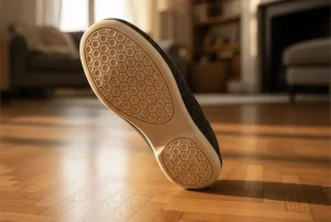 etalle de suela de caucho natural de alta adherencia en zapatilla artesanal de Calzados Matu